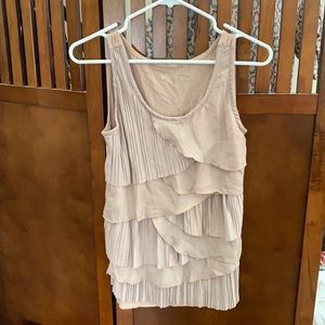 Ann Taylor Loft sleeveless shirt with flounces